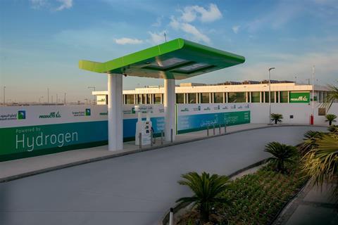 Saudi Aramco and Air Products inaugurate Saudi Arabia's first hydrogen fuelling station (credit: Air Products)
